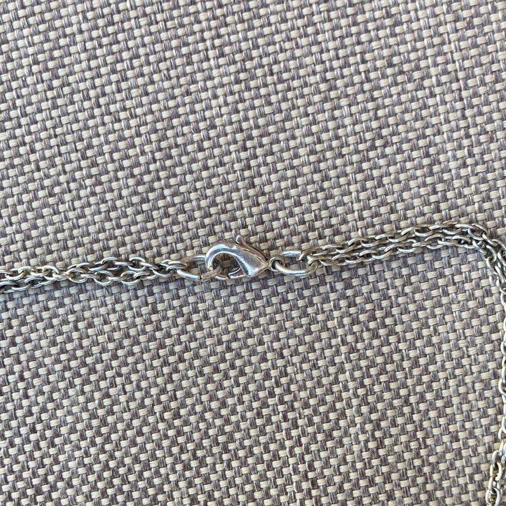 4 for $10 | Vintage silver toned asymmetrical necklace - Picture 5 of 6